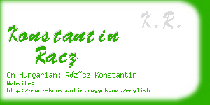 konstantin racz business card